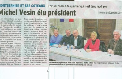 Conseil de quartier de Montbernier et ses Coteaux : notre Association est représentée